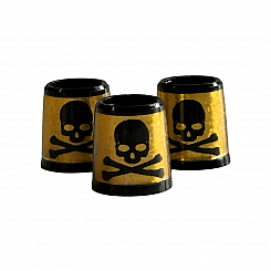 Ferrules - Set of 10 - Golden Skull