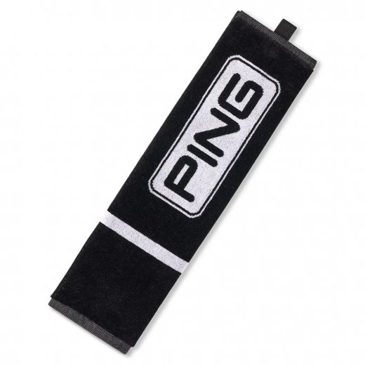 Ping Tri-Fold Towel - Black/White